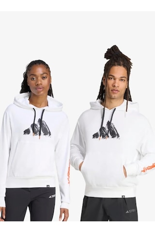 Adidas Jm6364 Terrex Snow Adventure Graphic Unisex Sweatshirt Beyaz