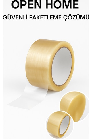 4 Adet - 100 Metre Şeffaf Koli Bandı Extra Strong 40 Micron Kalınlık, Güçlü Yapışkan Diğer