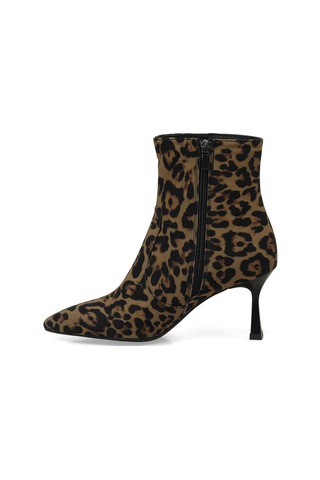 Butigo 24k-526 4pr Leopar Kadın Topuklu Bot 000000000102025499 Kahverengi