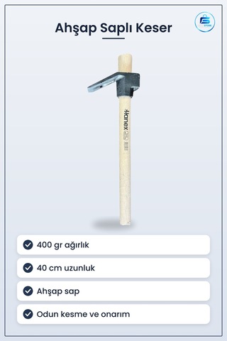 Keser 400 Gr 40 Cm Balta Ahşap Saplı Hırdavat Onarım Odun Kesme M