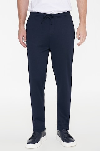 AC&Co / Altınyıldız Classics Erkek Lacı Pamuklu Standart Fit Normal Kesim Beli Lastikli Diagonal Desenli Örme Pantolon Lacı