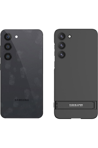 Samsung Galaxy Uyumlu S23 Kılıf Kamera Korumalı Standlı Ays Kapak