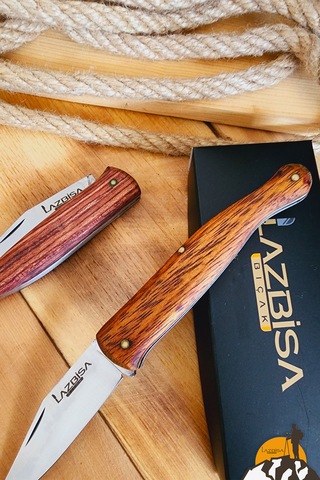 Ceviz Sap Çakı Kamp Çakısı Outdoor Piknik Çakısı Yns-852 Kahverengi