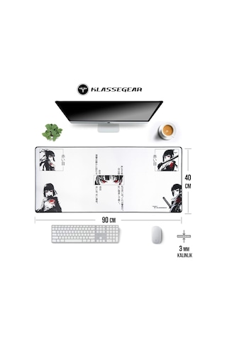 Klasse Pro - 10 Farklı Model Dikişli Kenar 90x40 Cm Oyuncu Gaming Mouse Pad Akai Me Pro, 90x40 Cm