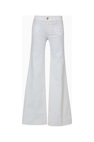 Alice And Olivia Slay Heart Cepli Düz Paça Pantolon Bej