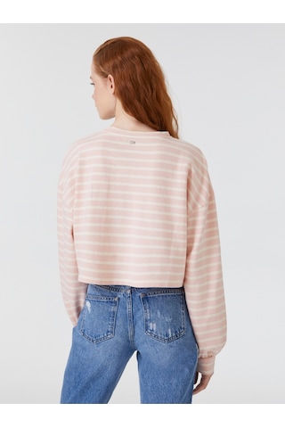 Oversize Kadın Sweatshirt Pembe