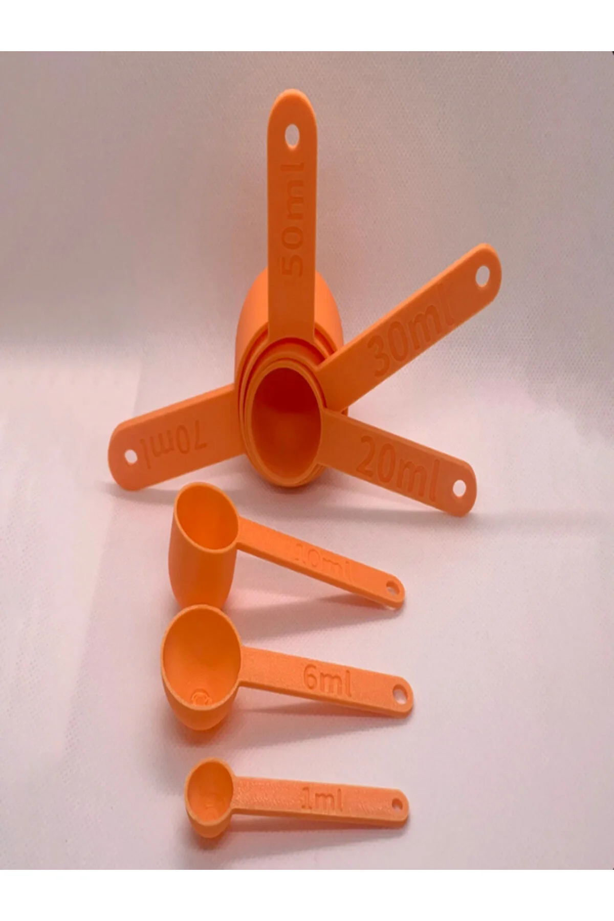 Ölçü Kaşığı Seti 10 Adet Turuncu