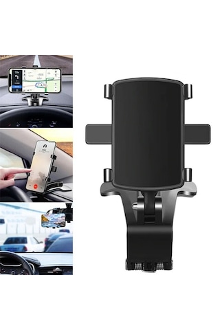 Ally 360 Dönerli Mouth Oto-araç Torpido Uzeri Telefon Tutucu- 5775 Siyah