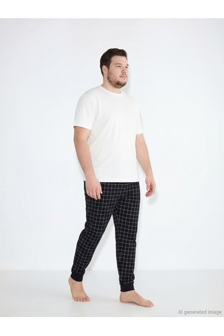 Lc Waikiki Lc Waıkıkı Siyah Standart Kalıp Ekose Desenli Erkek Pijama Alt