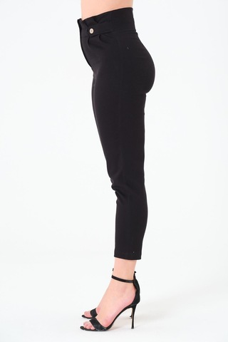 Sortie Collection Pileli Gabardin Pantolon Siyah