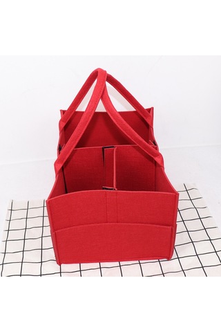 Dianziye Bebe Bezi Felt Depolama Çantası - Ev Ve Seyahat İçin Organize, Hafif Ve Dayanıklı, Gri, 34x24x18 Cm Gri