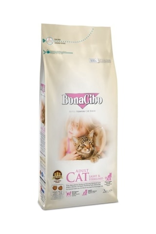 Bonacibo Adult Cat Light Sterilised Kısırlaştırılmış Yetişkin Kedi Maması 2 x 2 KG
