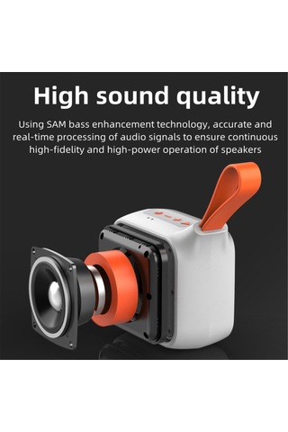 Reedark Mini Bluetooth 5.0 Hoparlör 12w Taşınabilir Subwoofer Açık Hava Kompakt Ses Sistemi