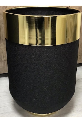 Dekoratif Büyük Gold Saksı, Darbuka Saksı 60 Cm