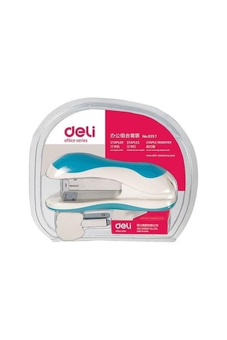 Deli Stapler Set 3`ın1 Zımba Makinesi