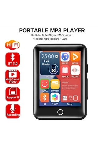 Dokunmatik Ekranlı Bluetooth Lu Mp3 Mp4 Player Dahili Hoparlör