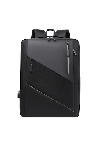 Laptop Notebook Sırt Çantası Okul İş Seyahat Su Geçirmez Yeni Nesil Çok Cepli Taşıma Çantası Siyah