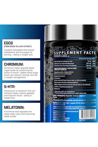 Lıpo6 Nighttıme Weıght Loss & Sleep Support 30 Capsles