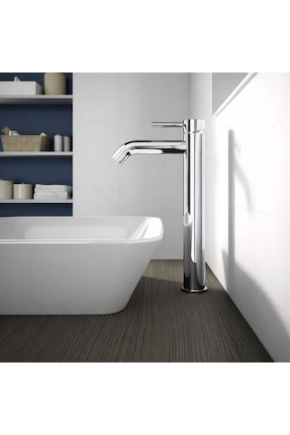 Bc269aa Ceraline Yüksek Lavabo Bataryası-chrome-sifon Kumandasız Siyah