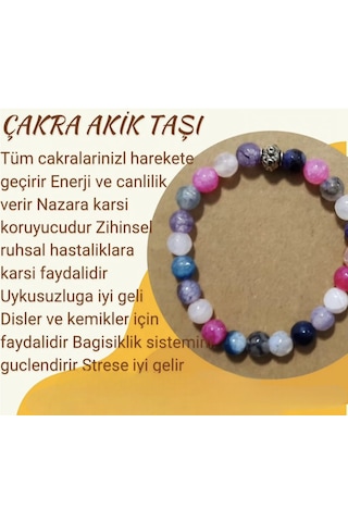 Fy Doğaltaş Çakra Akik Bileklik 7 Çakra