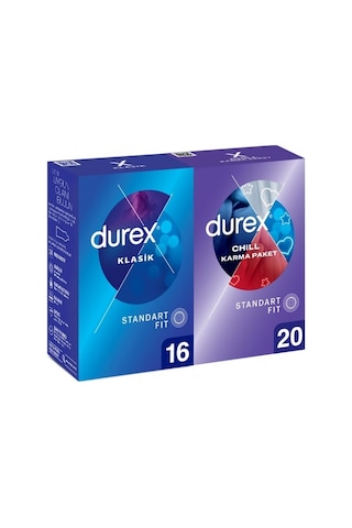 Durex Chill Karma Prezervatif 20'li + Klasik Prezervatif 16'lı