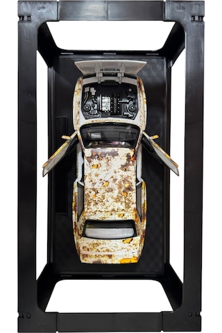 1:24 Metal Model Koleksiyon Araba Bmw M3 Paslı Görünümlü 19 Cm Döner Ön Tekerler