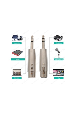 3-Pin Xlr Dişi To 6.35Mm Stereo Erkek Ses Kablosu Mikrofon Adaptö