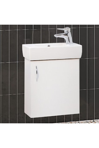 Denko Minica 50 Cm Mdf Beyaz Banyo Dolabı Takımı Beyaz