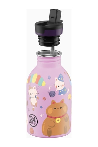 Kids Bottle Meow Friends Paslanmaz Çelik Çocuk Su Matarası 250 Ml Renkli