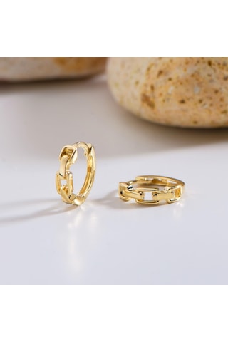 Goldkupe 14 Ayar Modern Halka Altın Küpe 1,09 Gr-3019