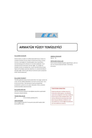 Eca Armatür Yüzey Temizleyici Emrayt500