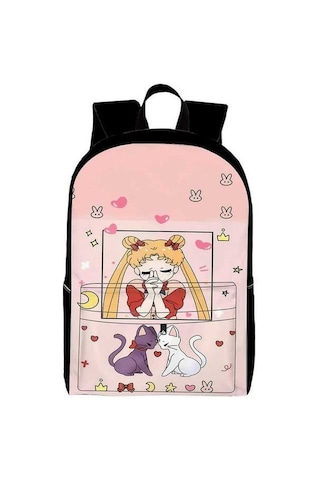 Trendooze Uygun, Siyah Siyah Sırt Seyahat, Sailor Organizasyon Moon Kawaii Karikatür, İş İnç İle, İçin, Genç, Dizüstü Çoklu Cf58 Çantası, Çalışması Bölmeleri Bilgisayara 15.6 Av Siyah