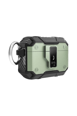 Mobilefix Air-pods Pro Airbag 35 Darbelere Karşı Dayanıklı Düğmeli Kılıf-yeşil Yeşil