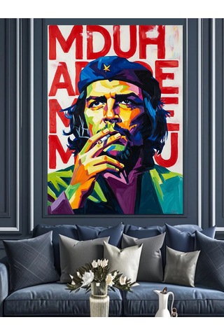 Che Guevara Pop Art Dekoratif Kanvas - Mdf Ahşap Tablo