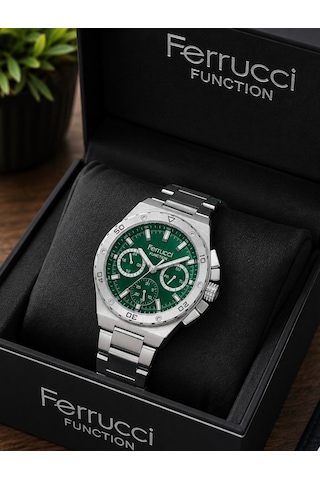 Ferrucci Fc90866 Spor Şık Model Fonksiyonlu Çelik Kordon Kasa Erkek Kol Saati Gümüş