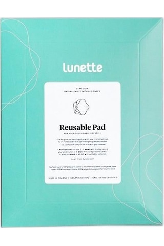 Lunette 3'lü Yıkanabilir Ped Seti Siyah 2754