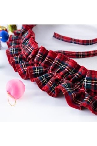 Yılbaşı Çam Ağacı Örtüsü Pamuklu Ekose Ve Naturel 60 Cm Karışık Diğer