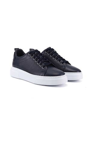 Diğer Erkek Lacivert Bağcıklı Hakiki Deri Sneaker Ddma83531875
