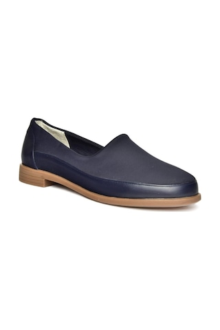 Fox Shoes R908019003 Lacivert Hakiki Deri Kadın Ayakkabı 001