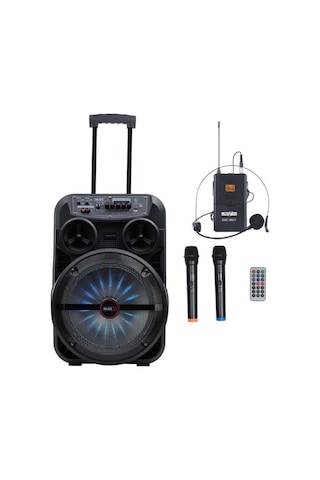 Mxr-280sxc Taşınabilir Seyyar Portatif 3 Mikrofonlu Şarjlı Ses Sistemi Hoparlör 280 Watt -126369