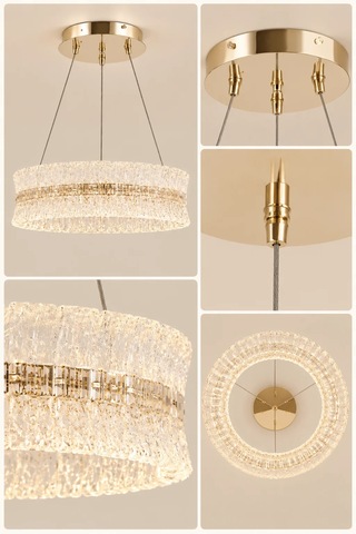 Modern Premıum Sarkıt Avize Gold Kasa Üç Renk Led Lüx Avize 88w Beyaz