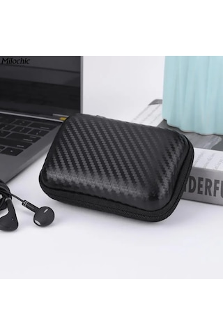 Kulaklık Saklama Kutusu, Çok İşlevli Kulaklık Saklama Çantası, Dijital Çanta, Güç Bankası Saklama Çantası Eva Kulaklık Veri Kablosu Saklama Çantası
