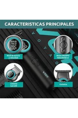 Vgr V-990 Profesyonel Saç Ve Sakal Kesme Makinesi Şarjlı Tıraş Makinesi 2,5 Saat