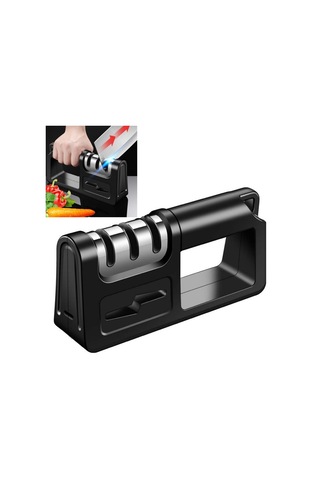 Sones Üç Aşamalı Mutfak Bileyici Çok Fonksiyonlu Mutfak Bıçağı Makas Bileme Taşı