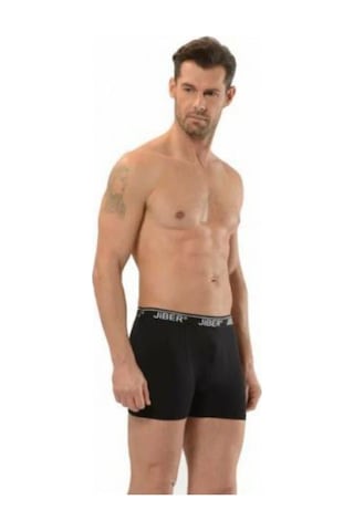 Jiber Erkek Likralı Boxer 6'lı Paket - 156 Siyah