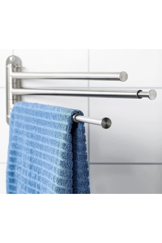 Ikea Brogrund Havluluk 43-63 X 3 X 15 Cm Krom