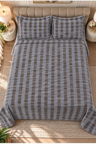 Kapreo Home Hennesey 3 Parça Comforter Yorgan Yatak Örtüsü Seti Çift Kişilik 240x260 Koyu Gri