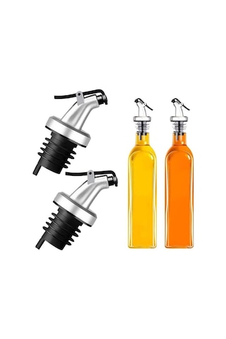 Orret Home 4 Adet Yağdanlık Tıpası Damlatmaz Şişe Ucu Dökme Ağızlığı Yağlık Sirkelik Sızdırmaz Kapaklı Tapa Gümüş Sku: Smg8690010523488 Açık Gri