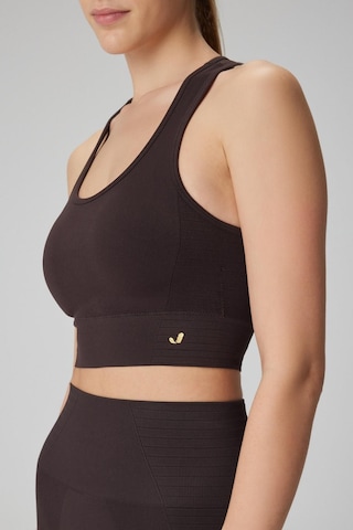 Jerf Gela Çift Katlı Kompress Sport Bra Acı Kahverengi 001