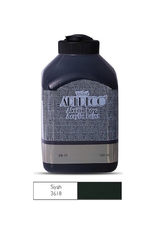Artdeco Akrilik Ahşap Boyası 500 ML 3618 Siyah